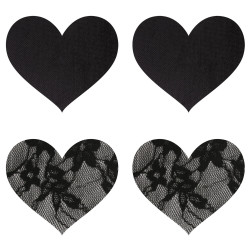 Peekaboo Pasties Satin and Lace Hearts